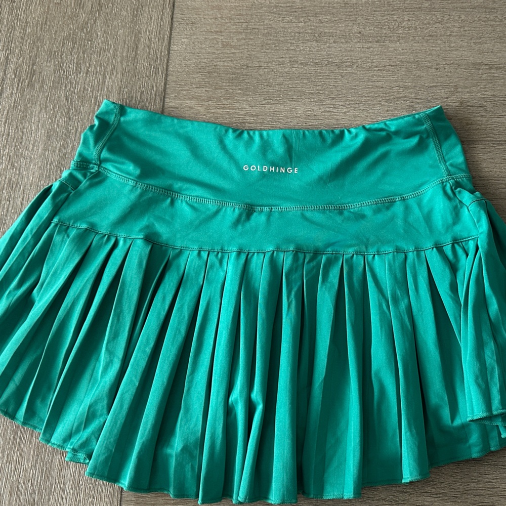 Goldhinge Women's Teal Mini Skirt